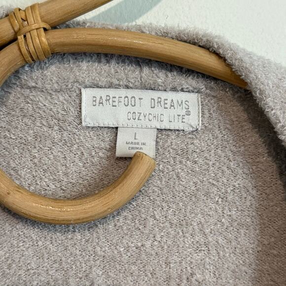 Barefoot Dreams CozyChic Lite Knit Cardigan Duster in Bisque - Large (L) - Picture 3 of 5